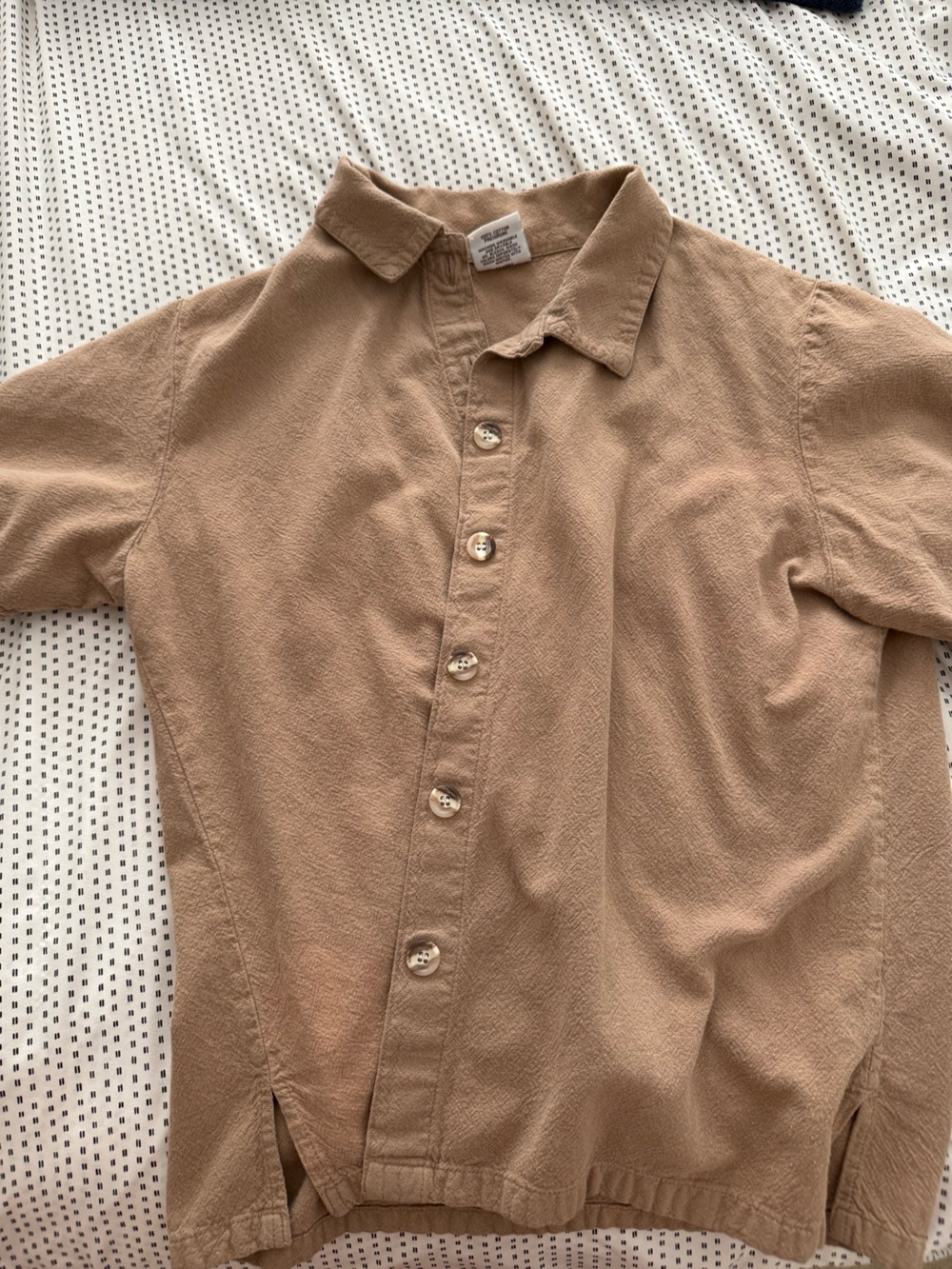 Light Tan Button-Up Shirt